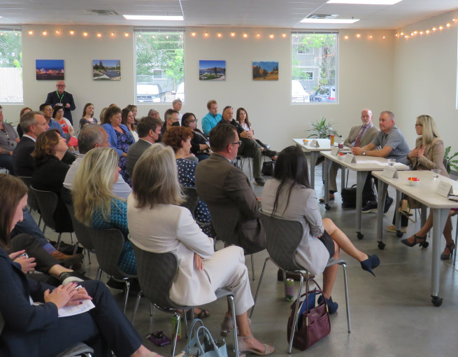 mayor hillary schieve at the chamber